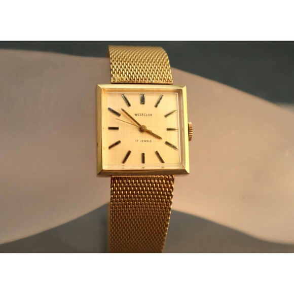 Vintage Gold Filled Watch Mira-Flex Band Westclox 17 Jewels - Picture 1 of 8